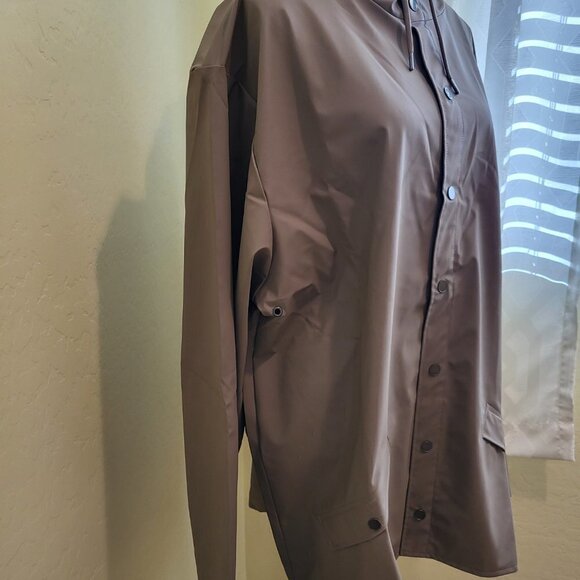 NWT Rains Unisex  Waterproof Jacket Size Color Taupe Size XL - Picture 4 of 11